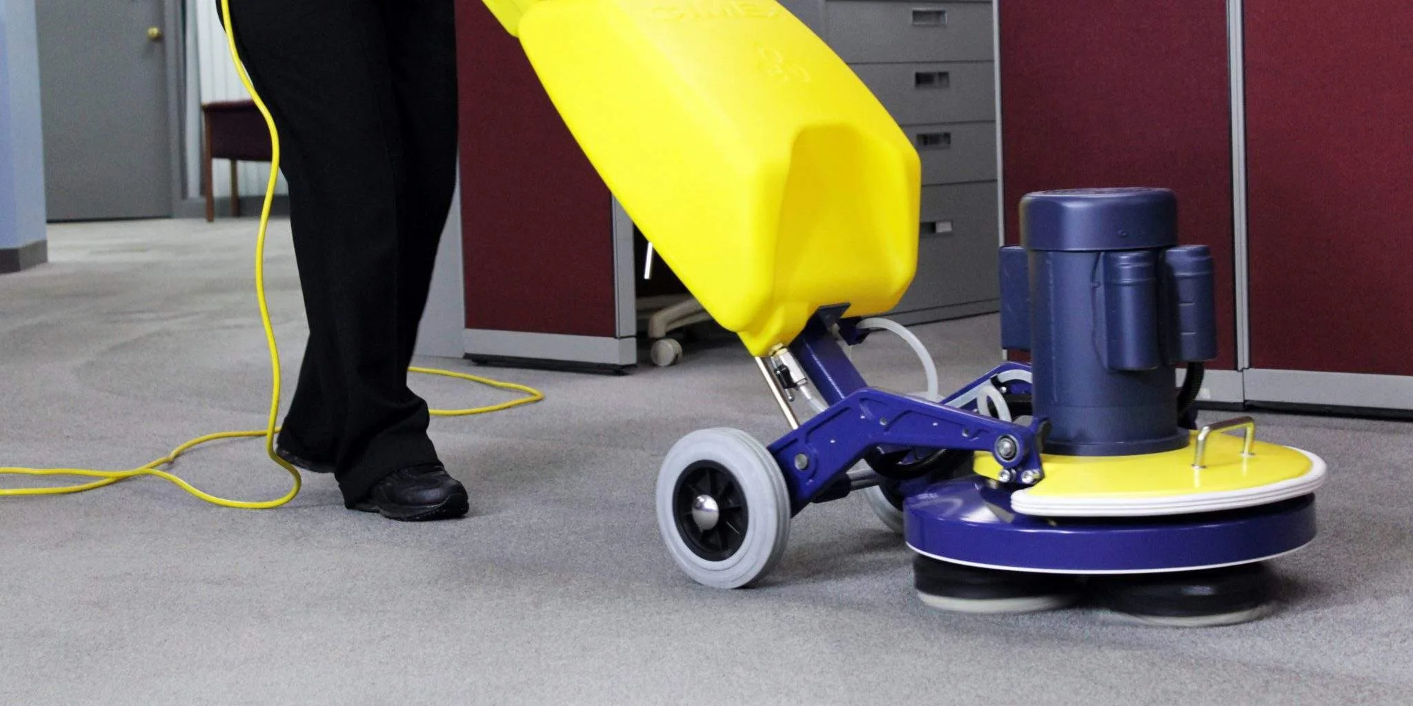 Cimex low moisture carpet cleaning machine in action, revitalizing carpets in Northwest Iowa