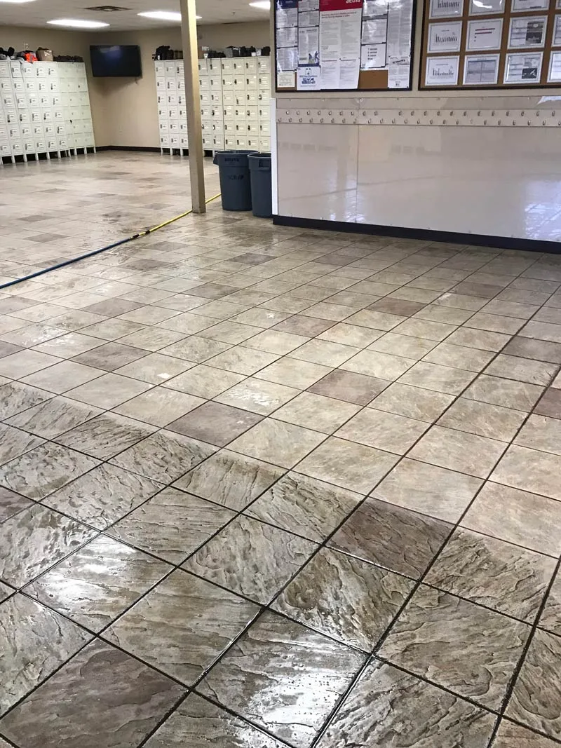 Tile and grout cleaning before and after results by Deep Clean